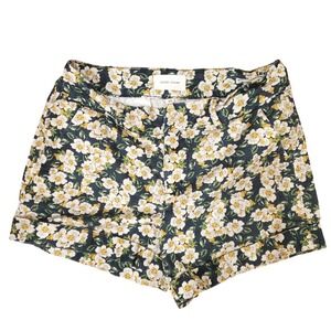 Dear John North Hampton Floral Shorts Navy Blue White Yellow Cuffed Size 29